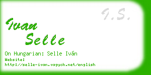 ivan selle business card